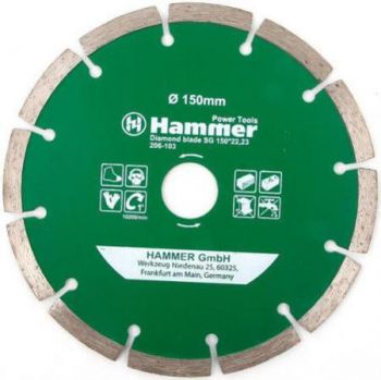 Диск алмазный отрезной сегментный Hammer Flex 206-103 DB SG 150*22 мм
