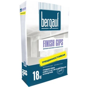 Шпатлевка гипсовая финишная BERGAUF FINISH GIPS 18 кг