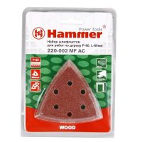 Набор шлифлистов Hammer Flex 220-002 MF-AC 002 Р 80  по 5 шт. по дереву, 80 мм